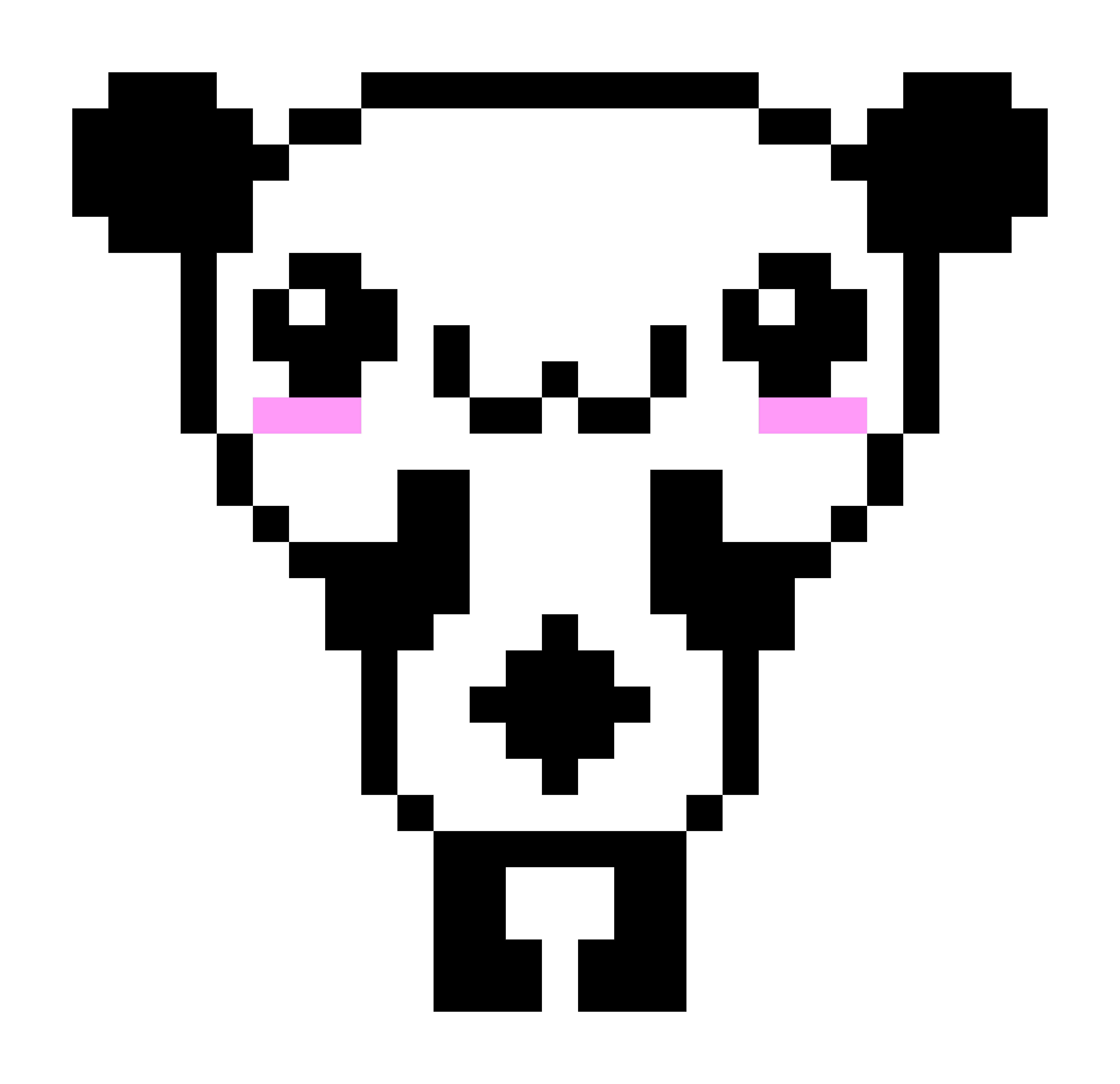 cute panda | Pixel Art Maker 《pixel art》pixel çizimi ( panda).