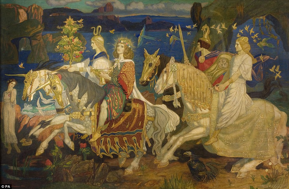 Neil MacGregor, Director of the British Museum said ‘New research is challenging our preconception of the Celts as a single people, revealing the complex story of how this name has been used and appropriated over the last 2,500 years.' An image of The Riders of the Sidhe, depitcting a romaticised view of  the Celts, is shown