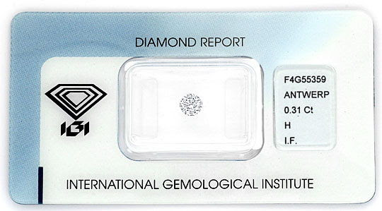 Original-Foto 1, BRILLANT DIAMANT LUPENREIN WESSELTON IGI EXCELLENT