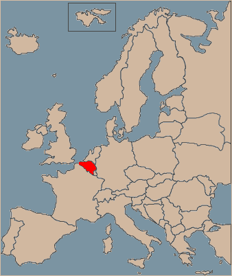 belgium map in europe