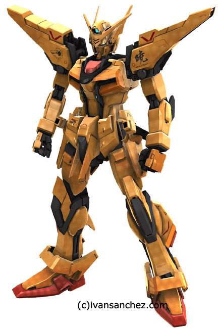 mobile suit gundam akatsuki oowashi owashi shiranui mode 3d mesh cg sandrum