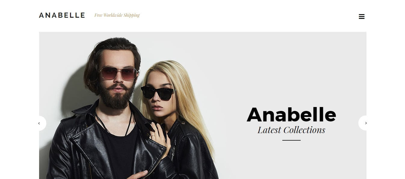 Anabelle eCommerce Muse Templates