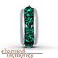 Charmed Memories Green Spacer Charm Sterling Silver
