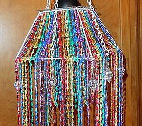 refurbished into solar lighting, go green, repurposing upcycling, Started out as an old lamp shade
