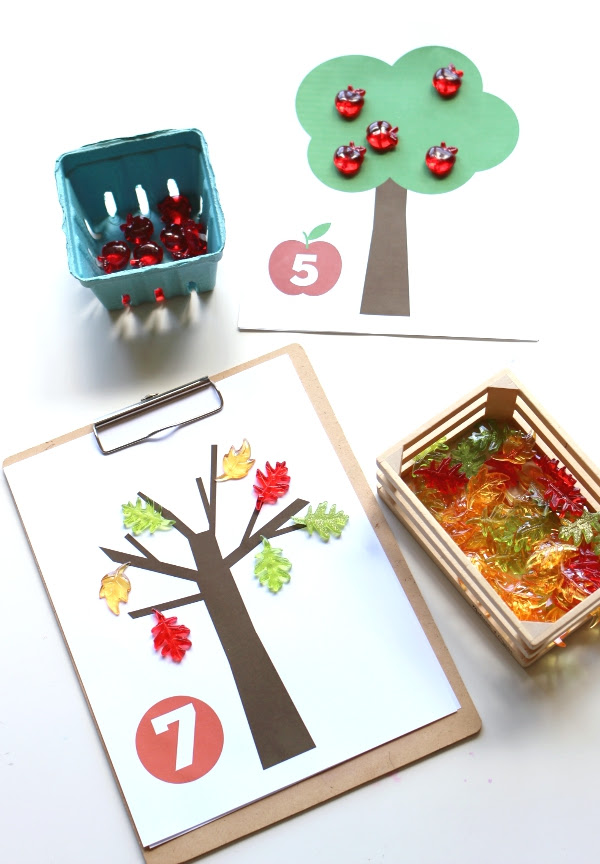 fall math mats from no time for flash cards 