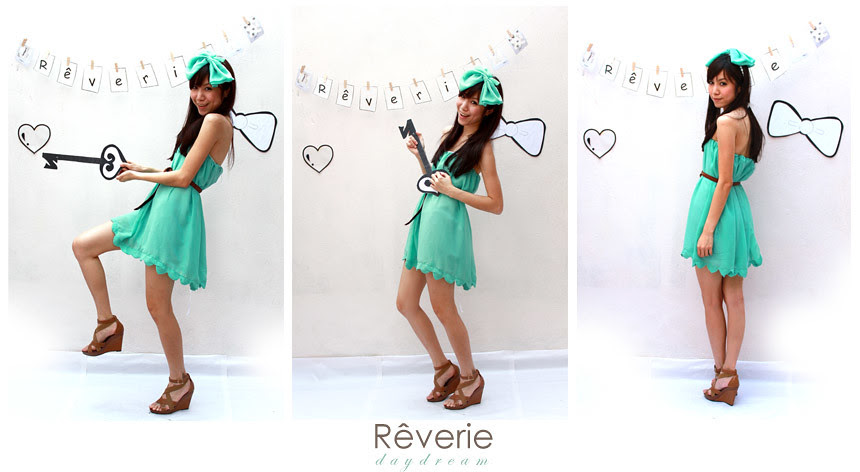 Rêverie-turqiouse scallop dress