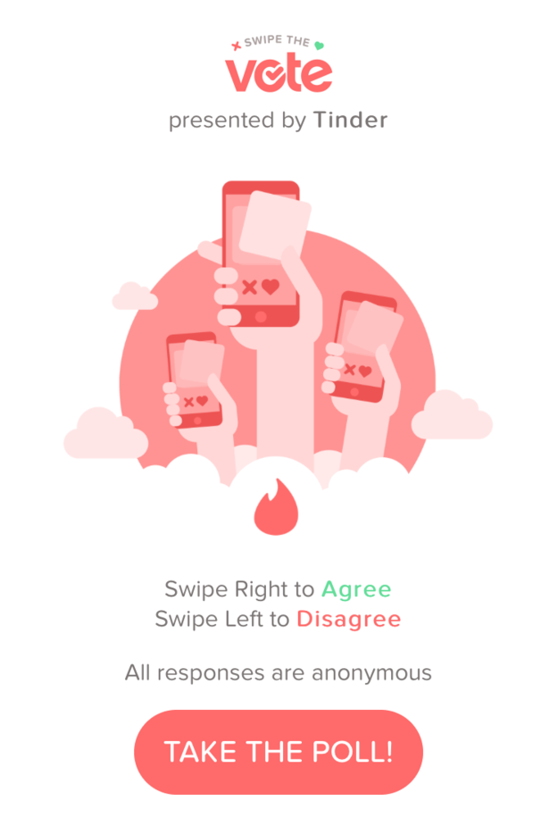 Tinder Adds "Swipe To Vote" So You Can Hook Up With Candidates