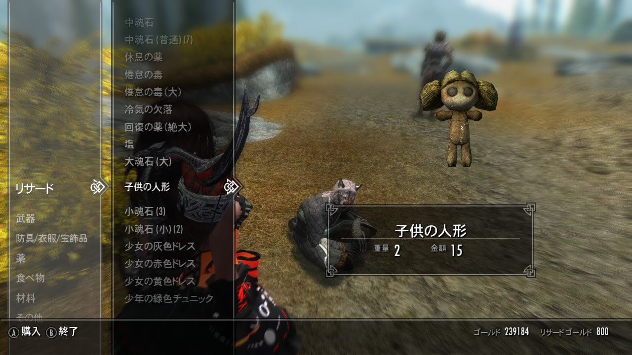 娘へのプレゼントを買うためにソリチュードに向かう Skyrim日記帳