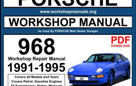 Download Link porsche 968 workshop manual download Audio CD PDF
