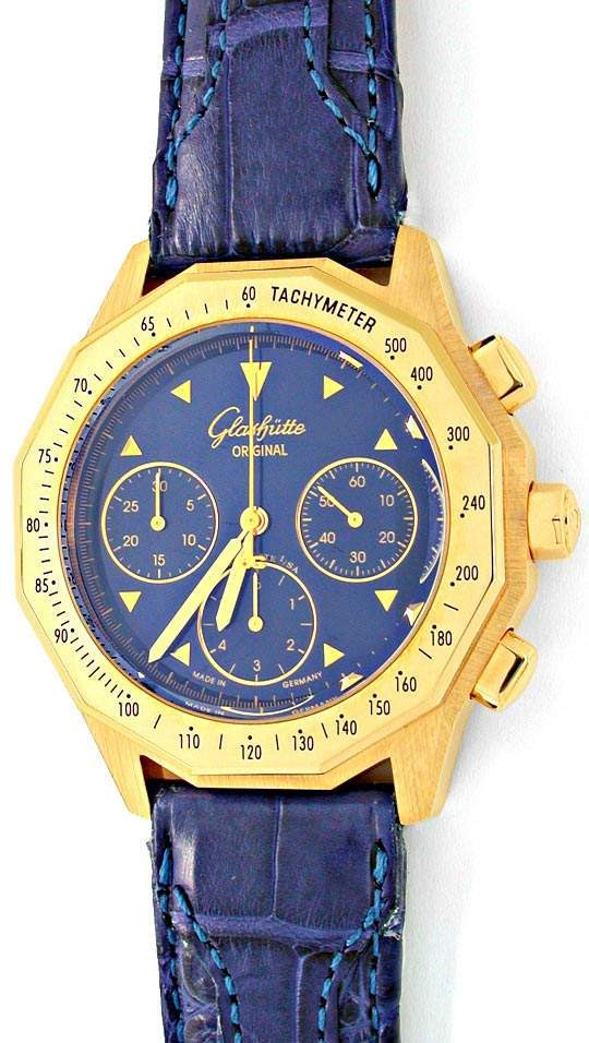 Originalfoto GLASHÜTTE ORIGINAL SPORT CHRONOGRAPH GEPRÜFT UNGETRAGEN