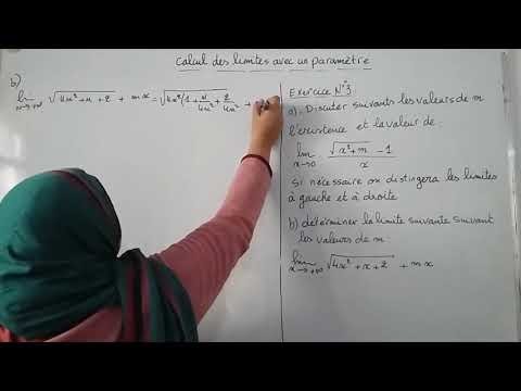 Calcul des limites avec un parametre m, exercices corrigés