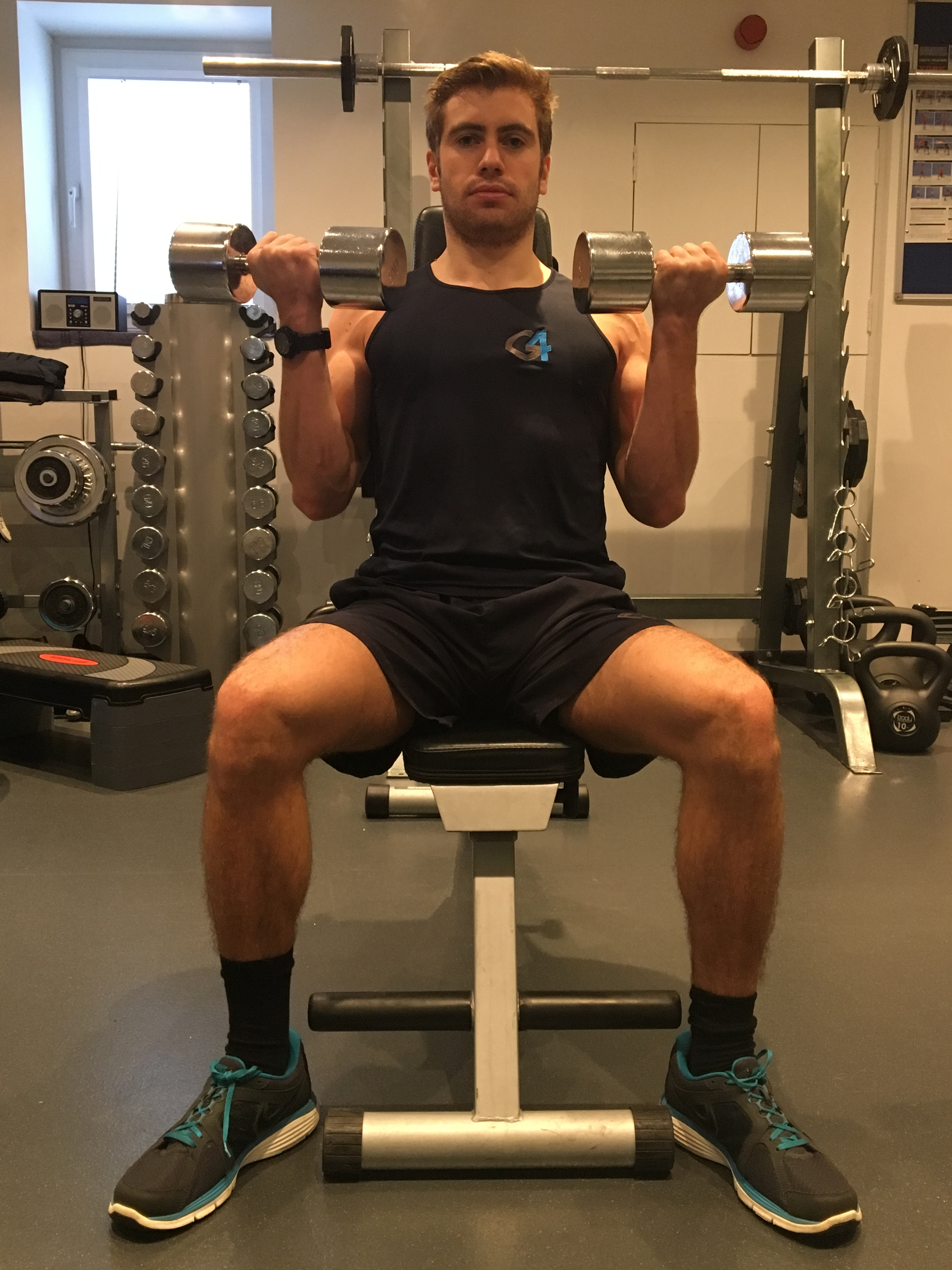 Seated Dumbbell Biceps Curl Form