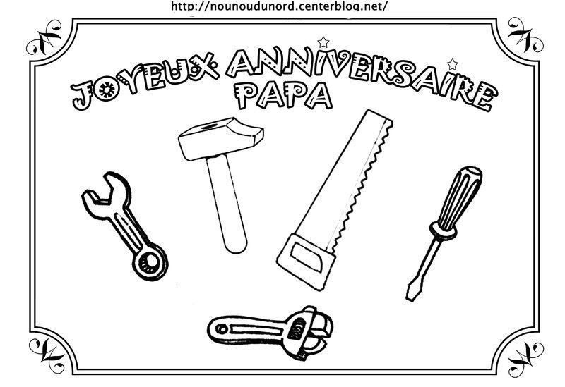 Anniversaire Papa Coloriage Diplome Texte Gommettes