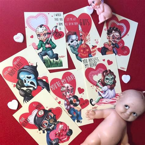  image of set 1 horror valentine cards valentines cards valentine