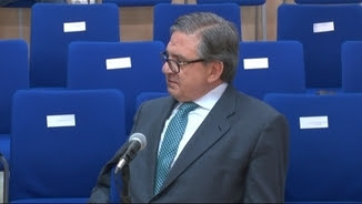 Carlos García Revenga, secretari de Cristina de Borbó a la Casa del Rei, declarant aquest dimecres al judici del "cas Nóos"