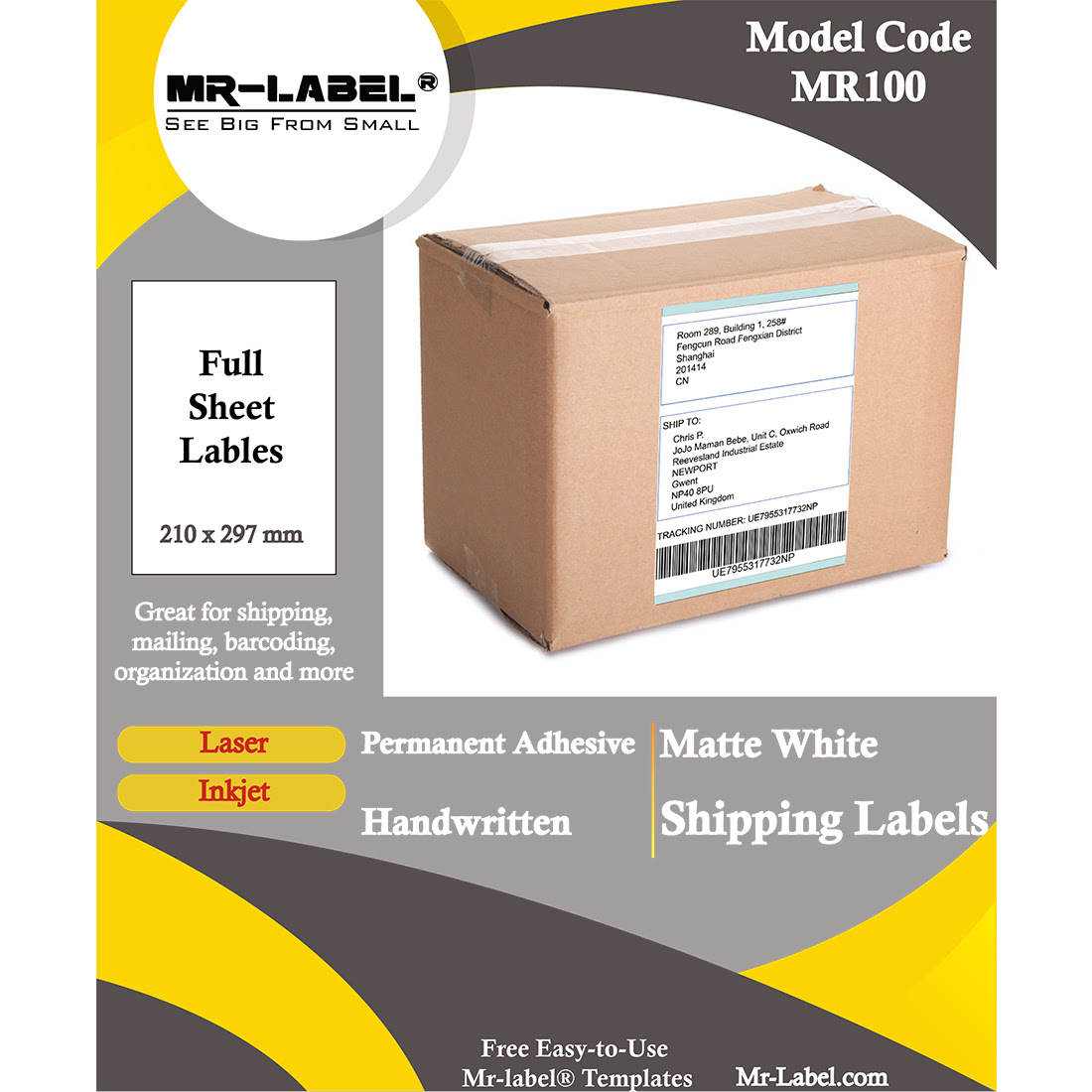 MR-Label White Parcel Shipping Labels – for Packages ...