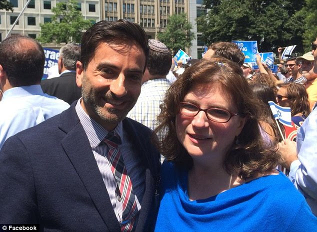 Revelation: Rabbi Gil Steinlauf, left, has announced that he is gay and is divorcing his wife, Batya, right