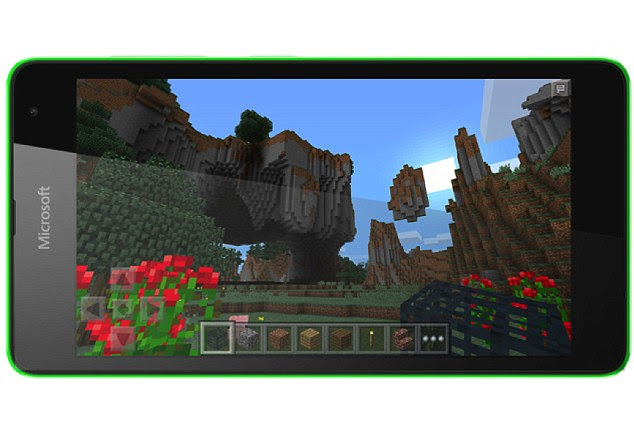 Minecraft: Pocket Edition (pictured) is available now for handsets and tablets running Windows Phone 8.1. It is the first time the game has been available for the platform, and means it can now be played on all the major phone operating systems