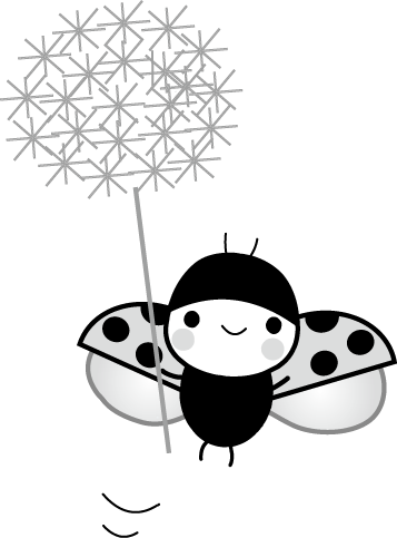 たんぽぽとてんとう虫のイラスト 無料イラスト フリー素材