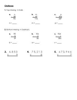  warm up worksheet 11 3rd grade by exploring elementary math tpt