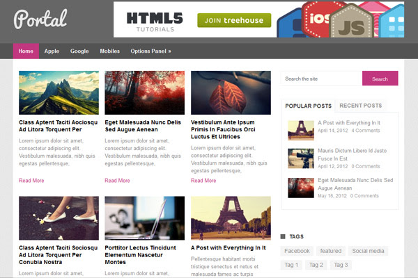 Portal 135+ Responsive Theme Wordpress for Free