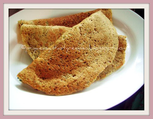 Sprouted moong & drumstick dosa