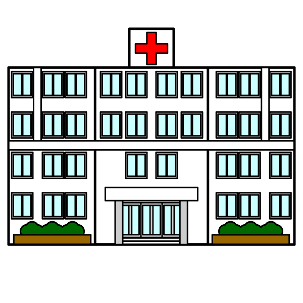 かわいい病院の無料イラスト 商用フリー オイデ43