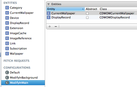 Model configurations