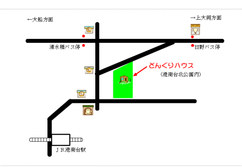 ログハウスへのアクセス
