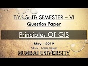 Principles Of GIS (May – 2019) [Choice Based | Question Paper]