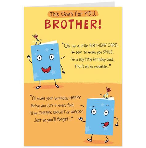  free printable funny birthday cards for brother printable templates
