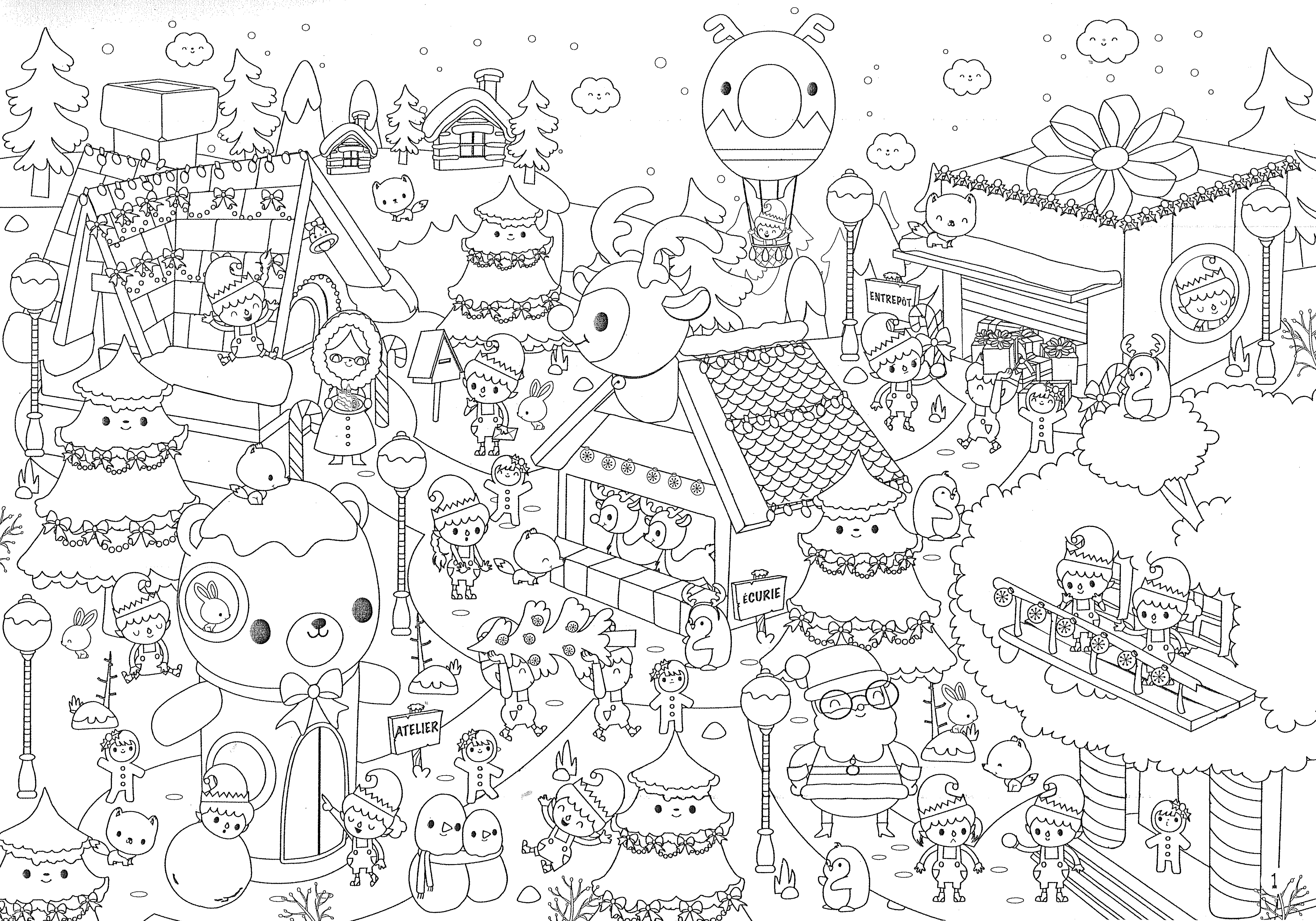 Des coloriages de No l