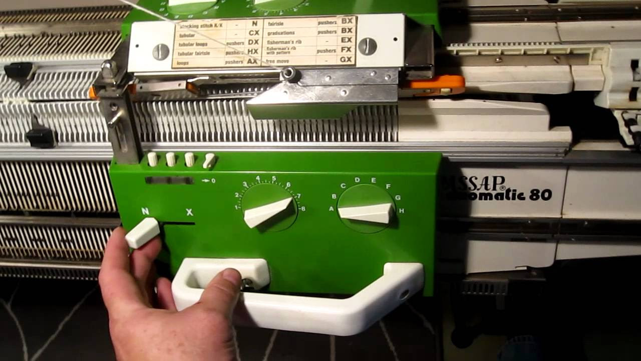 PASSAP Duomatic 80 Knitting Machine: Tuck Rib While Using The Motor ...