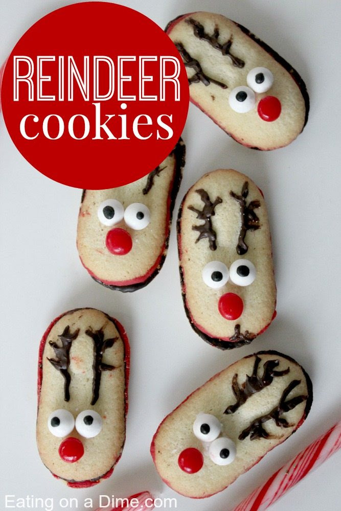 Adorable Reindeer Cookies - Easy Christmas Cookies ...