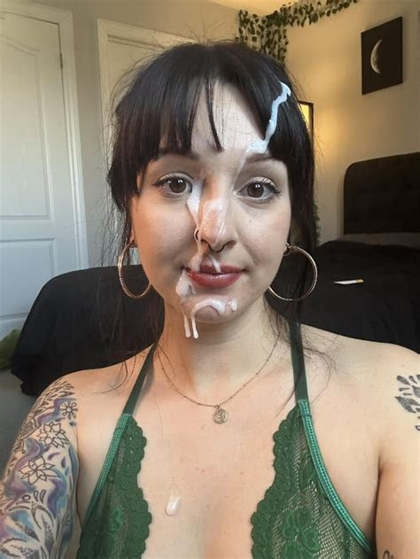 nasty pov brunette hoe gets a facial after a suck