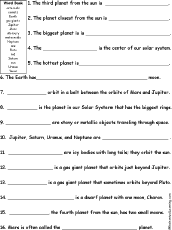 Free Printable Solar System Worksheets