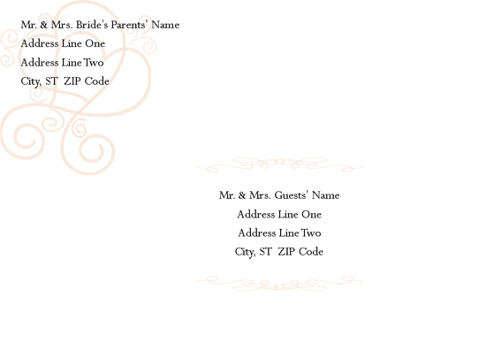 Engagement/bridal Shower Invitation Envelope (hearts Entwined Design)