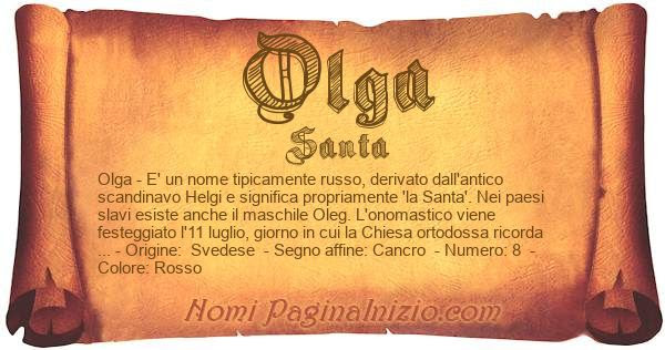 Significato del nome Olga