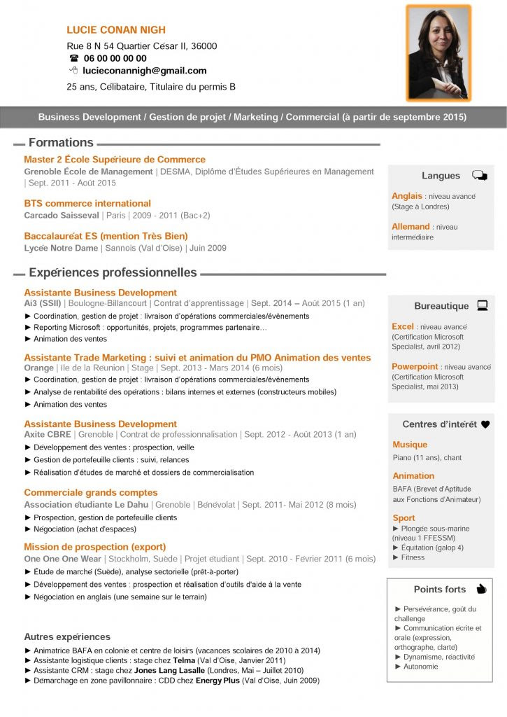 Exemple de cv pour apprentissage serveuse - laboite-cv.fr