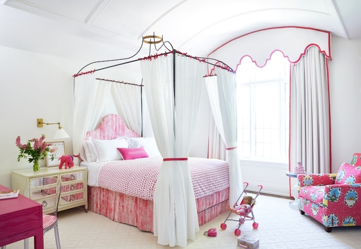 Princess Canopy Bed - Transitional - girl's room - Anne Hepfer Designs