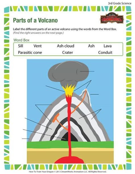  free printable volcano worksheet homeschool giveaways