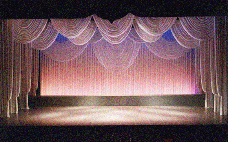 生地 布 使用例 ジョーゼット幕 舞台装飾 装飾 ドレープ幕 ジョーゼットアーチ