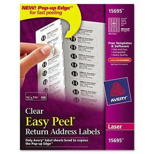 Avery Easy Peel Clear Mailing Labels - Office Supplies - Office Equipment - Labels & Label ...