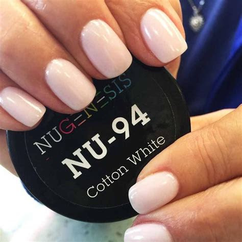 nugenesis nails dip powder cotton white nu