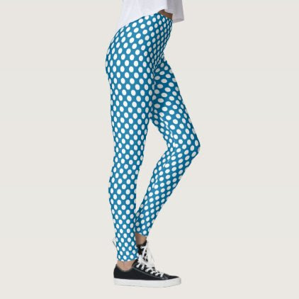 Methyl Blue Polka Dots Leggings