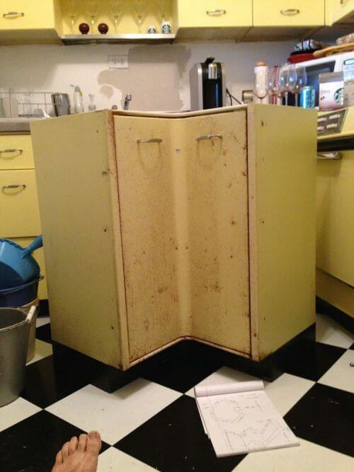 lazy susan steel kitchen cabinet