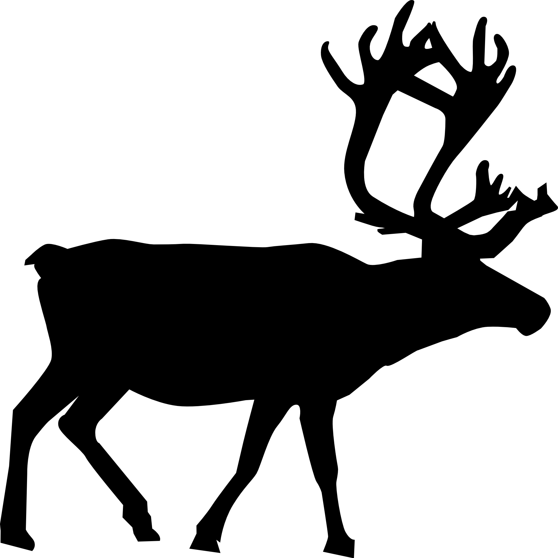 Download Animal silhouette,reindeer vector | Free PSD,Vector,Icons
