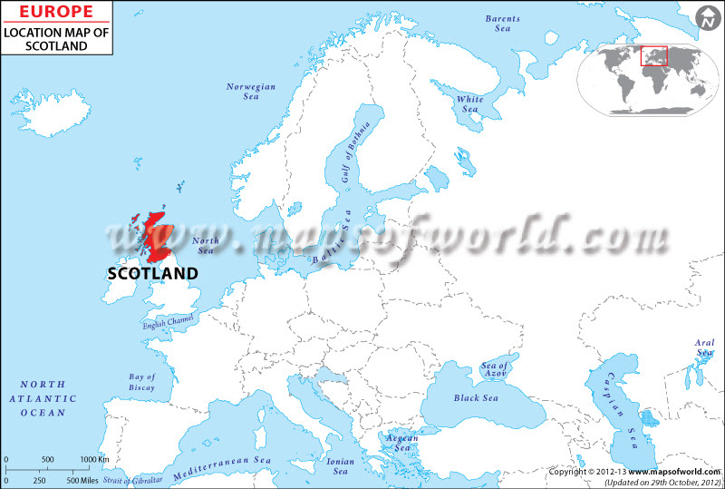 Where is Scotland | Scotland Location in Europe Map