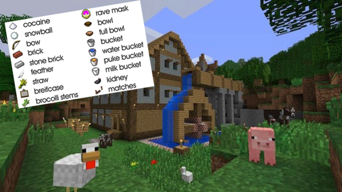 Minecraft Items, According To Someone New To The Game