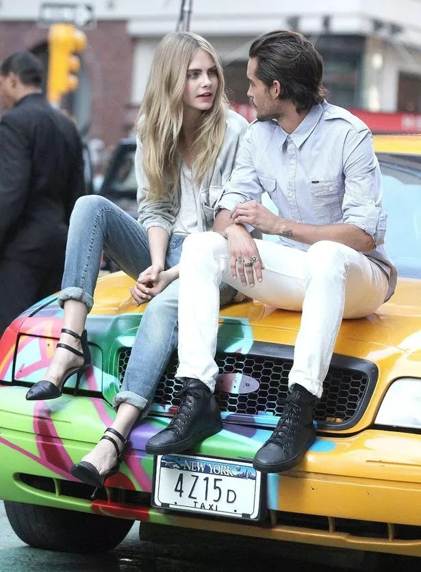 Cara Delevingne and Dylan Rieder at DKNY photoshoot